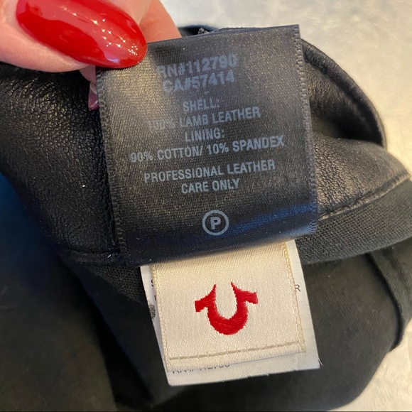 True Religion Vintage Real Leather Jeans Sz 25 - Picture 15 of 16